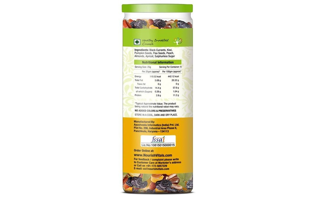 NourishVitals Seed & Fruit Mix Scrummy Black Currant   Jar  150 grams